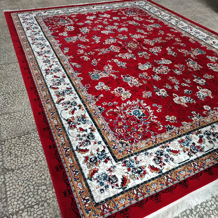 فرش گیلدا لاکی 500 شانه تراکم 1500 با طراحی زیبا و رنگ لاکی، فرش با کیفیت پلی استر برای محیطهای پر تردد