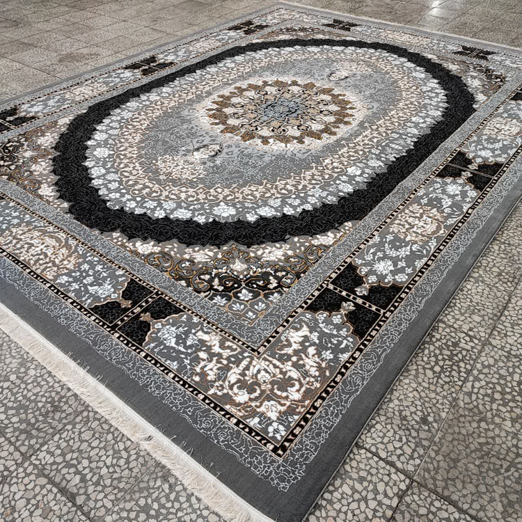 فرش صدرا فیلی 500 شانه تراکم 1500 با طراحی مدرن و رنگ ملایم فیلی، مناسب برای دکوراسیون شیک و آرامشبخش اتاق نشیمن