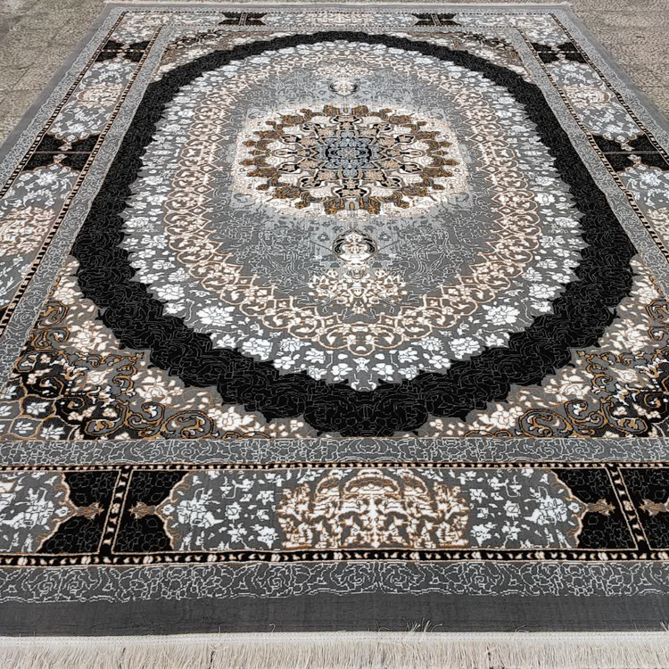 فرش صدرا فیلی 500 شانه با نخ پلی استر، تراکم 1500 و طرح زیبا، مناسب برای فضاهای پر تردد و ایجاد ظاهری شیک و مدرن در خانه