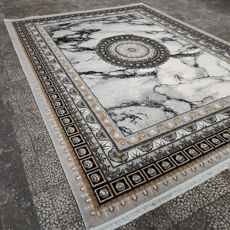 فرش 500 شانه تراکم 1500 مدل ایتالیا نقرهای، رنگ نقرهای براق و طرحهای خاص که به محیط شما جلوهای لوکس و متفاوت میبخشد. کیفیت عالی و مناسب برای فضاهای مختلف.