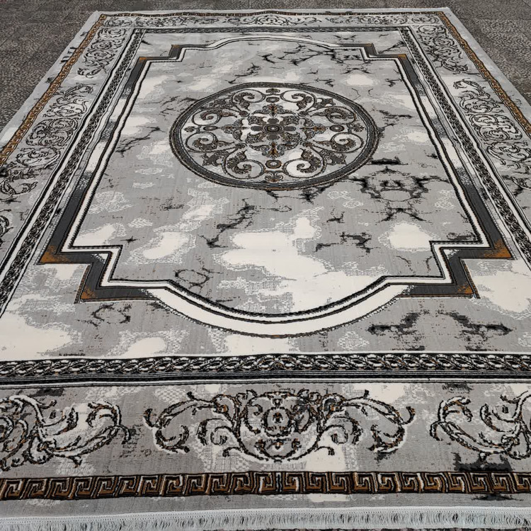 عکس فرش نیکا نقره ای 500 شانه تراکم 1500
