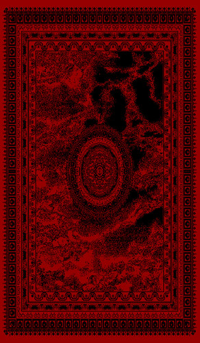 تصویر کامل فرش ایتالیا لاکی ۵۰۰ شانه تراکم ۱۵۰۰ با رنگ لاکی غلیظ و نقش گلهای کلاسیک، مناسب دکوراسیون لوکس منزل.