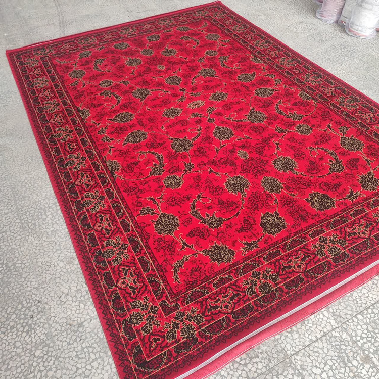 فرش 500 شانه طرح 700 تراکم 1500 رنگ لاکی مدل ملک (ارسال رایگان)